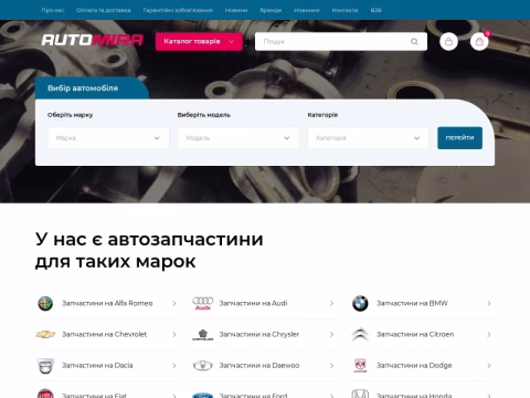 Зображення сайту automira.com.ua