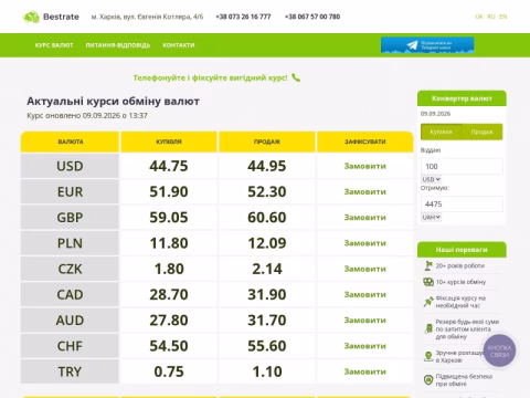 Зображення сайту bestrate.com.ua