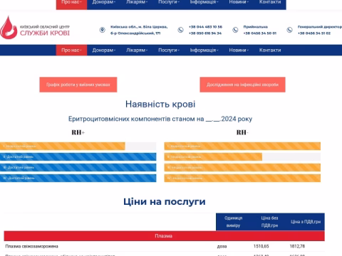 Зображення сайту blood-center.org.ua