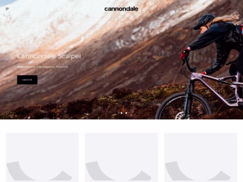 Зображення сайту cannondale.com.ua