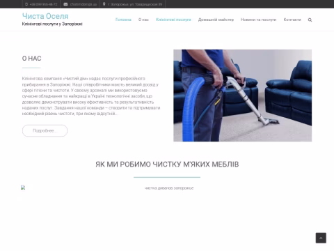 Зображення сайту chistiy-dom.zp.ua