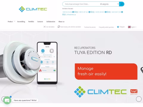 Зображення сайту climtec.ua