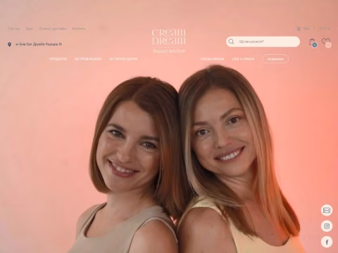 Зображення сайту cream-dream.com.ua