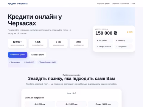 Зображення сайту credit.cherkassy.ua