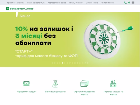 Зображення сайту creditdnepr.com.ua