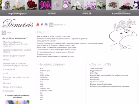 Зображення сайту dimetris.com.ua