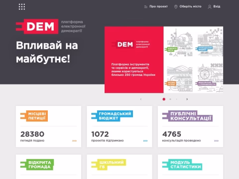 e-dem.ua - e-DEM (Єдина платформа місцевої електронної демократії)