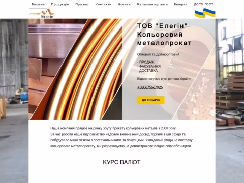 Зображення сайту elegin.com.ua