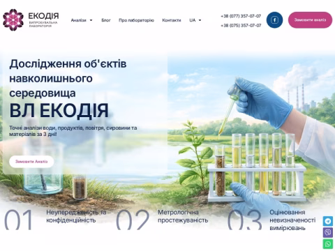 environmentallab.com.ua - Екологічна лабораторія ЕКОДІЯ