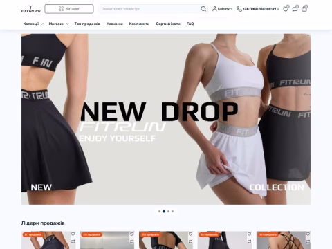 Зображення сайту fitrun.com.ua