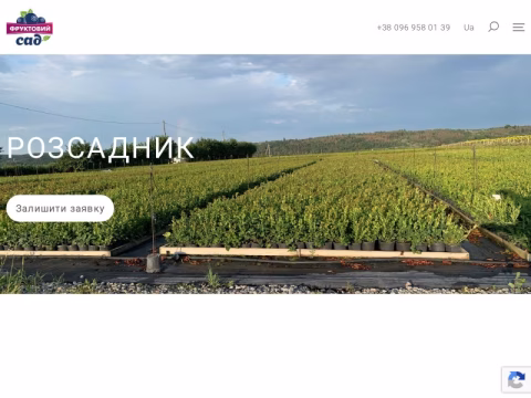 Зображення сайту fruitsad.com.ua