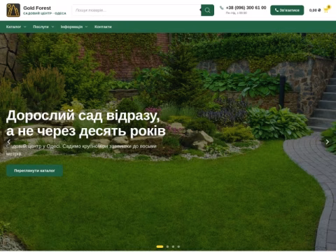 Зображення сайту goldforest.com.ua