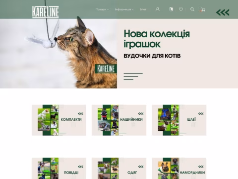 Зображення сайту kareline.ua