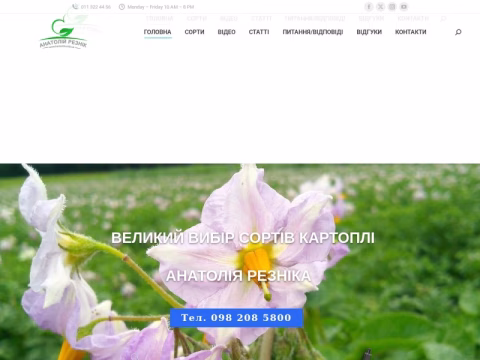 Зображення сайту kartoshka.biz.ua