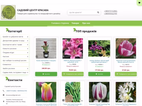 Зображення сайту krasava.in.ua