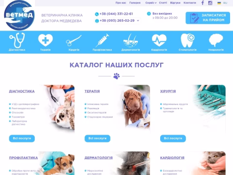 Зображення сайту medvedev-k.org.ua