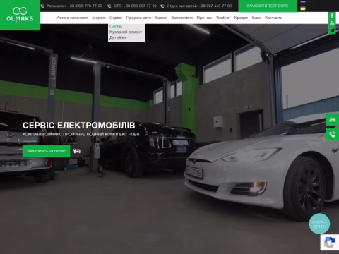 Зображення сайту olmaks.ua