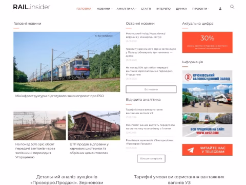 Зображення сайту railinsider.com.ua