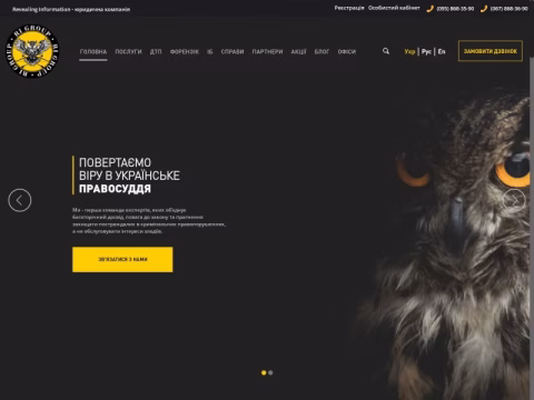 Зображення сайту revealinginformation.com.ua