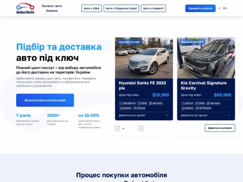 Зображення сайту selectauto.com.ua