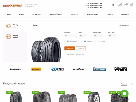 Зображення сайту shinashina.com.ua
