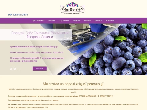 Зображення сайту starberries.com.ua