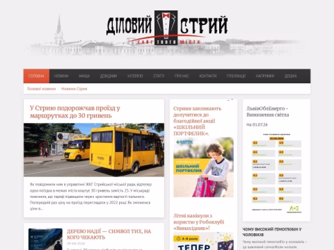 Зображення сайту stryi.in.ua
