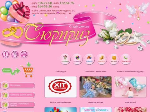 Зображення сайту surprise.biz.ua