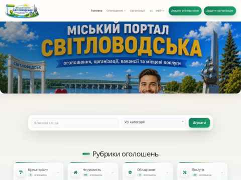 Зображення сайту svitlovodsk.in.ua