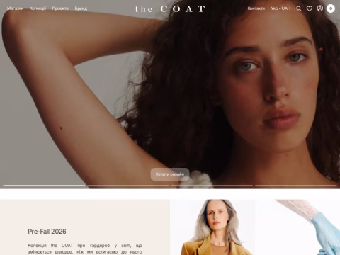Зображення сайту thecoat.com.ua