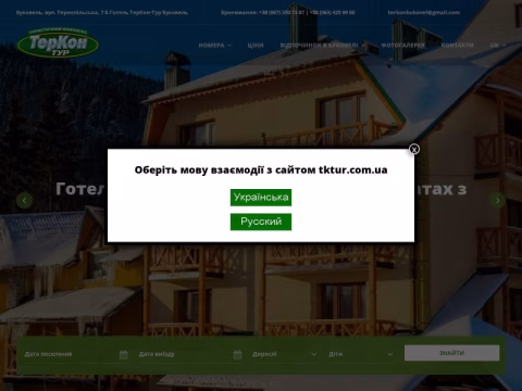Зображення сайту tktur.com.ua