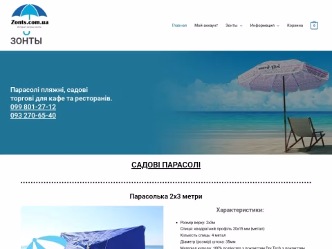 Зображення сайту zonts.com.ua